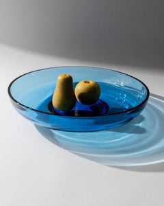 Vintage Large Royal Blue Murano Glass Bowl, 1980s