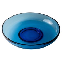 Vintage Large Royal Blue Murano Glass Bowl, 1980s