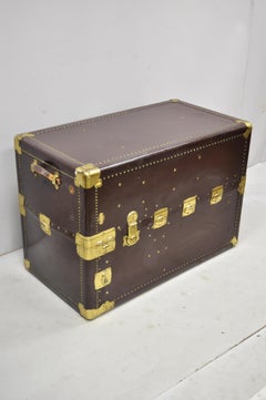 Vintage Large Royal Robe Art Deco Standing Wardrobe Steamer Travel Trunk