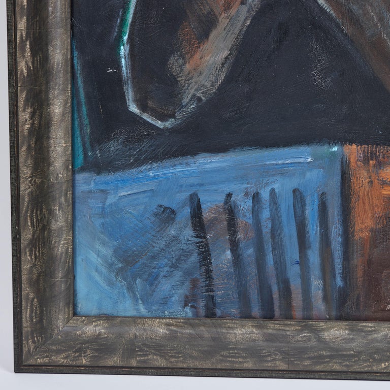 Vintage Large Scale Contemporary Oil Painting on Board at 1stDibs