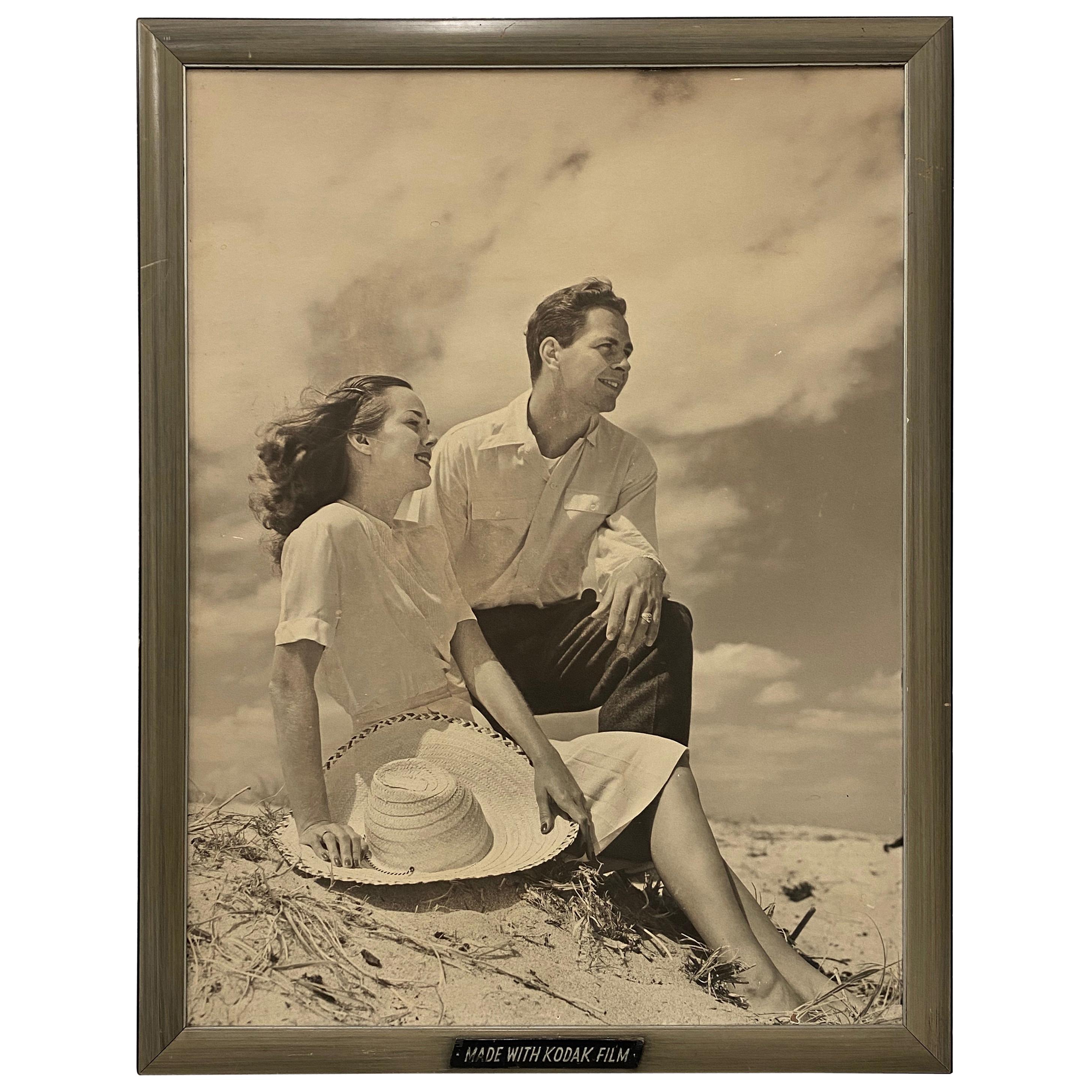 Großformatiger „Kodak-Film“-Werbeplakat im Vintage-Stil, um 1950