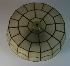 Lampada ad incasso con conchiglia di Capiz smerlata grande e vintage