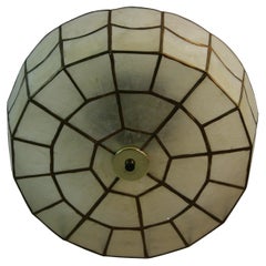 Lampada ad incasso con conchiglia di Capiz smerlata grande e vintage
