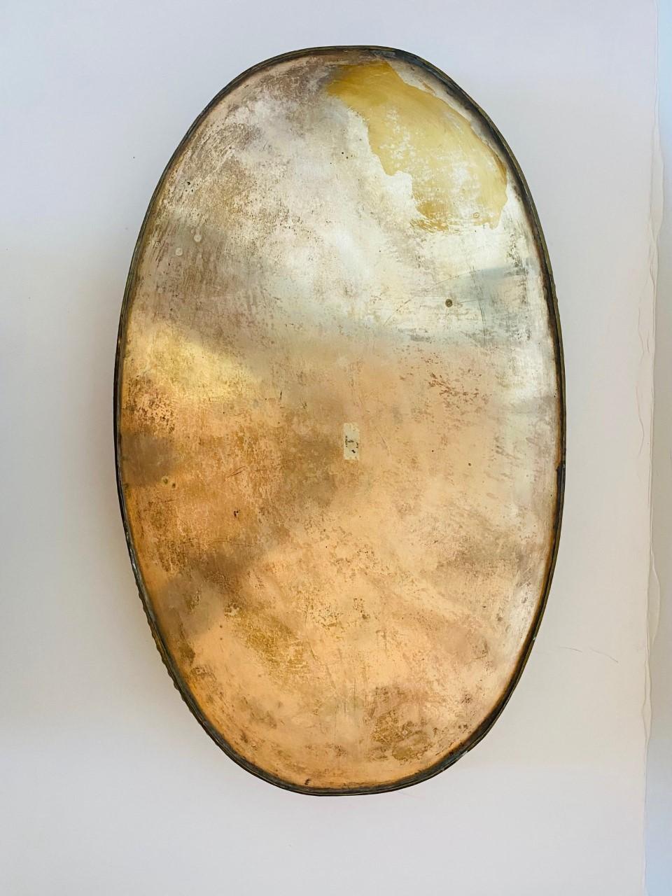 Vintage Large Serving Tray in Mixed Metals In Good Condition In San Diego, CA