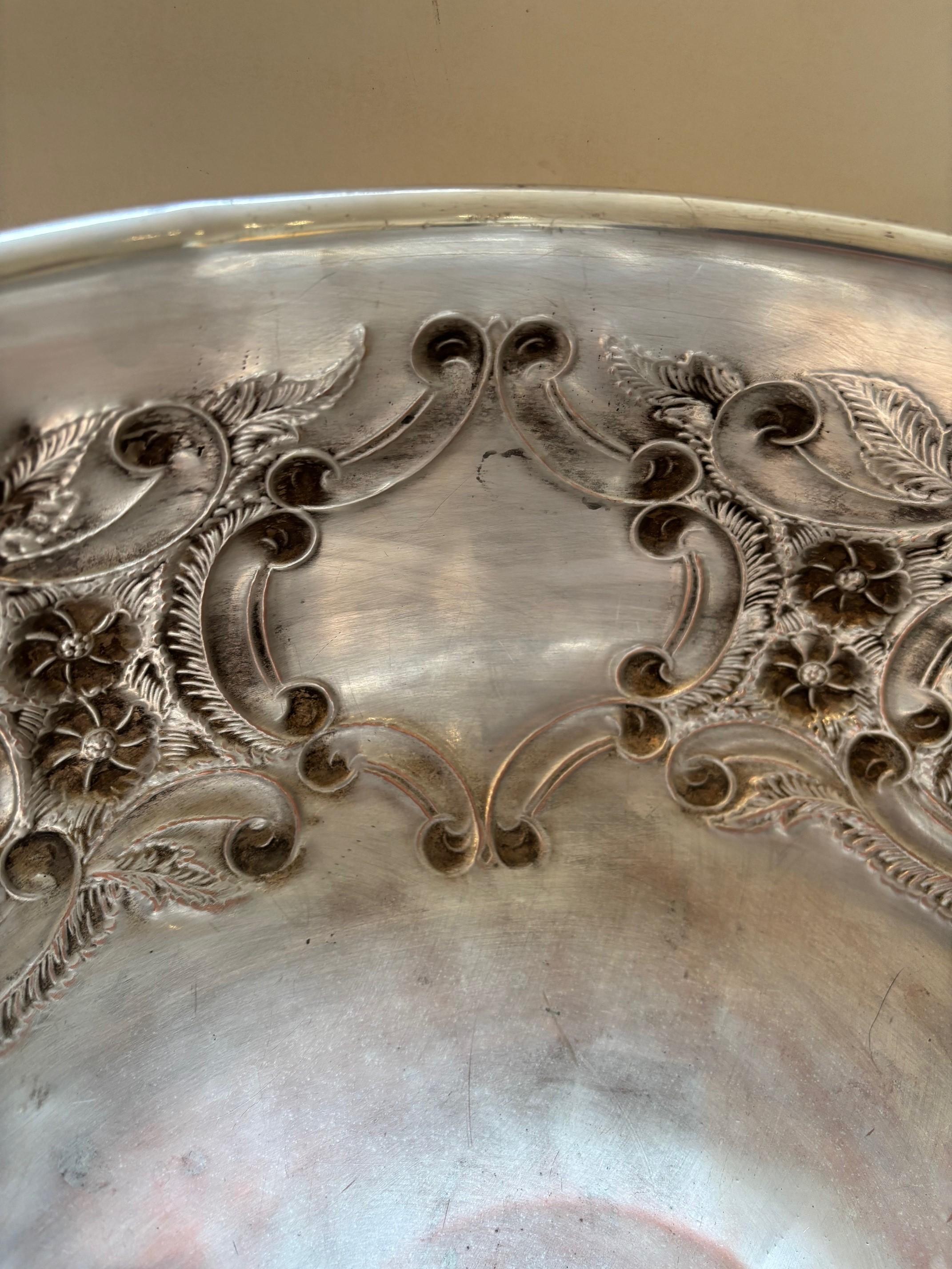 Gran ponchera de plata de Sheffield vintage firmada por William Adams, Inglaterra en venta 3