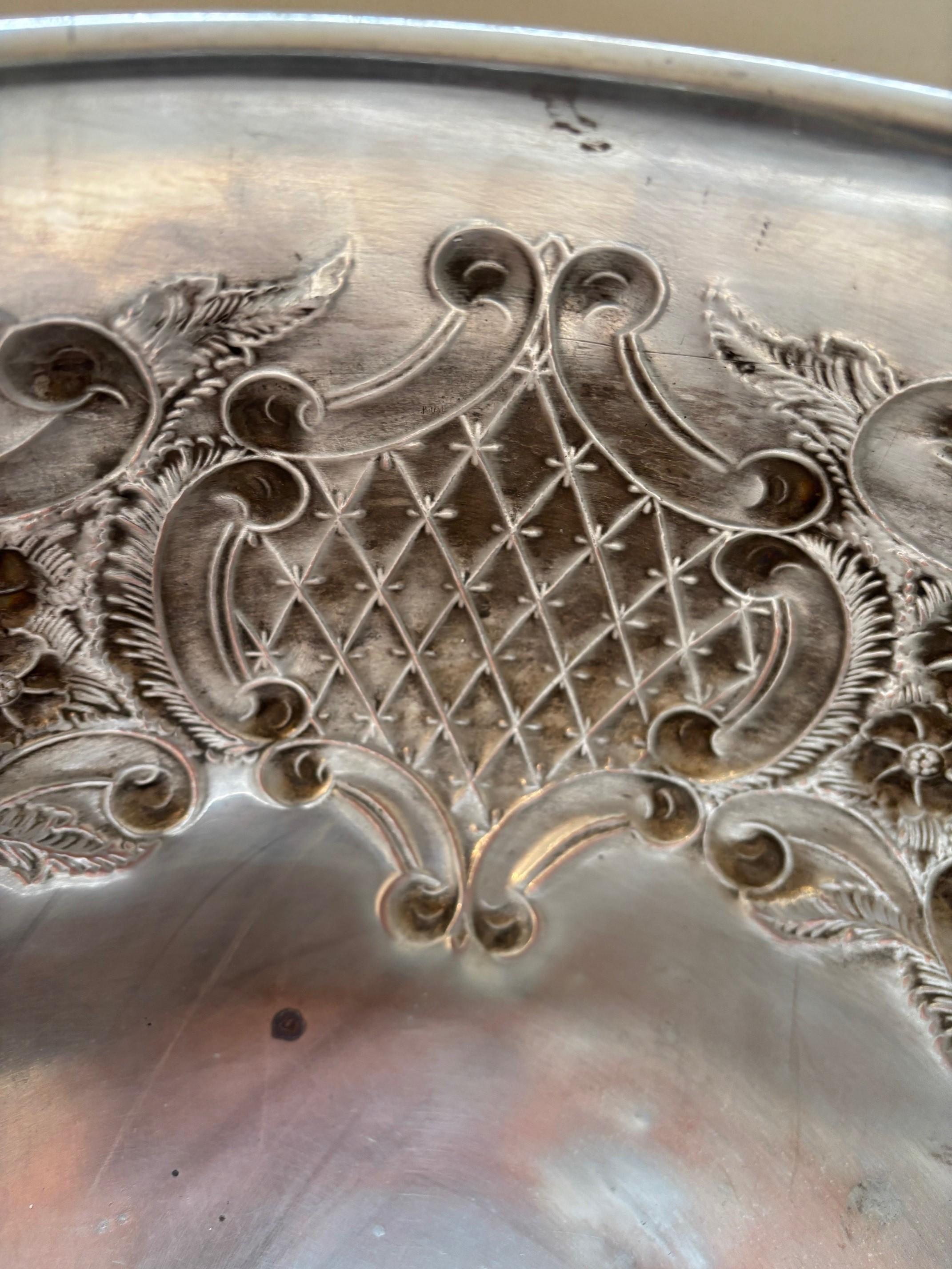 Gran ponchera de plata de Sheffield vintage firmada por William Adams, Inglaterra Metal en venta