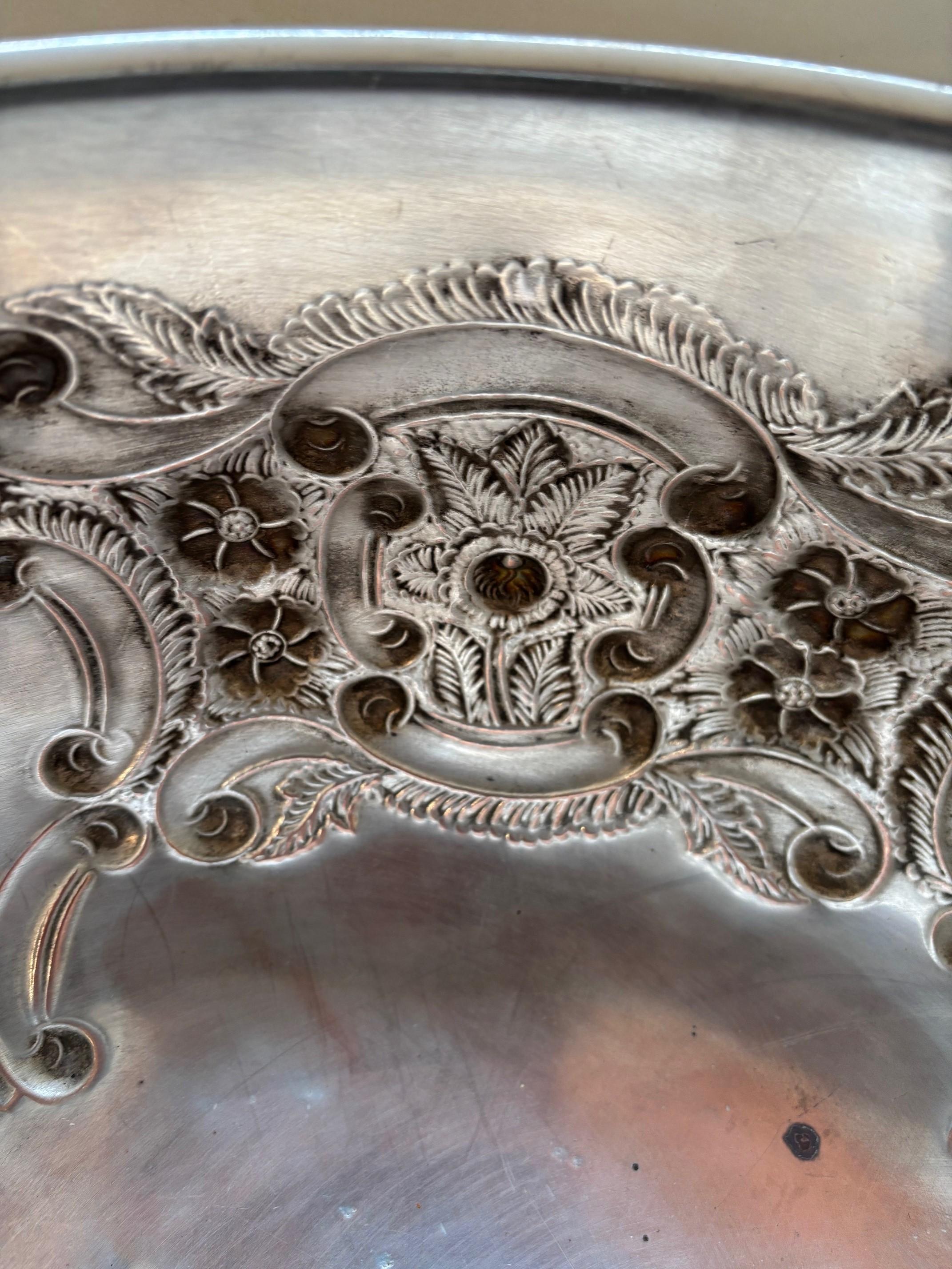 Gran ponchera de plata de Sheffield vintage firmada por William Adams, Inglaterra en venta 1