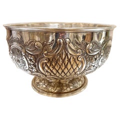 Vintage Large Sheffield Silver Plate Punch Bowl Signed by William Adams, England