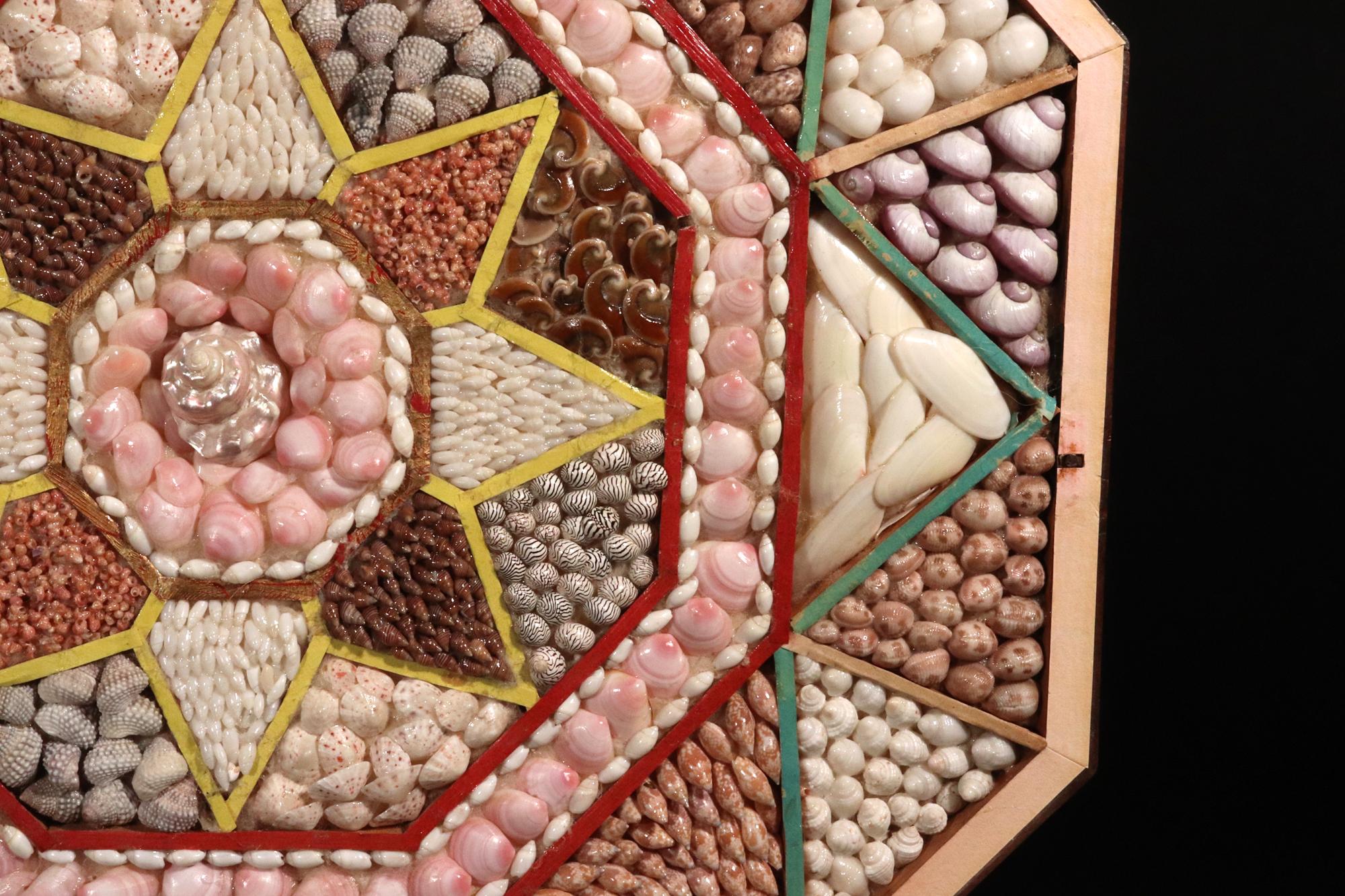 20th Century Vintage Large Shellwork Sailor's Valentine