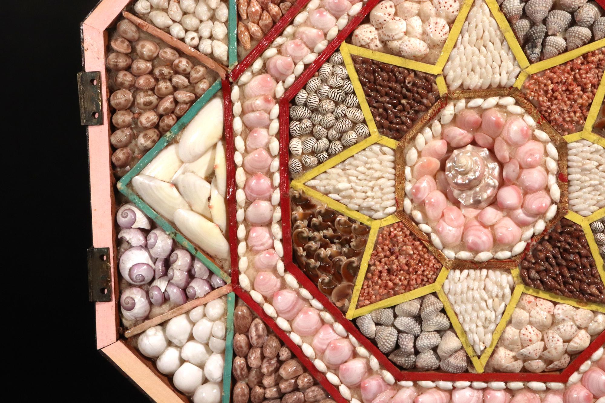 Vintage Large Shellwork Sailor's Valentine 1
