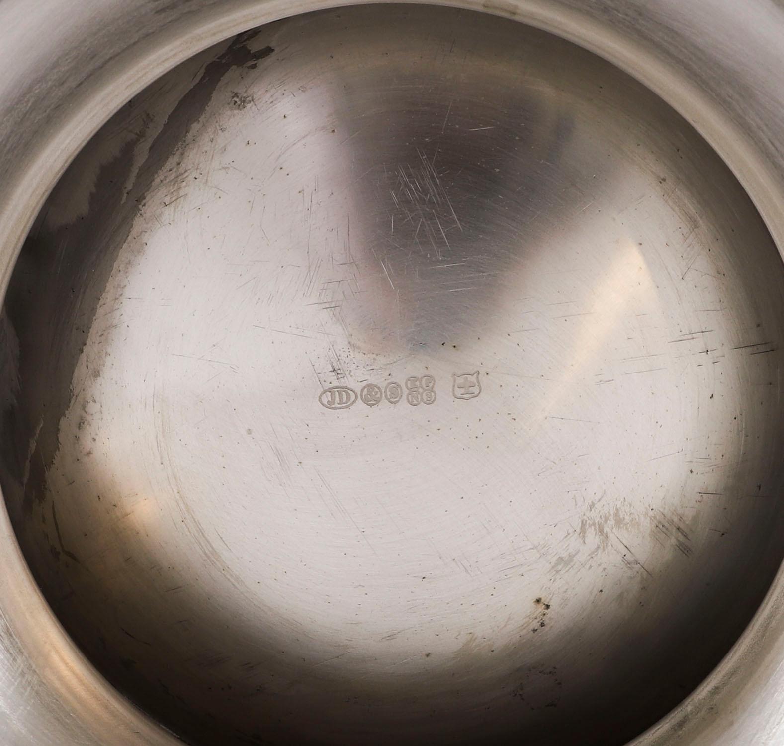 Rafraîchisseur à champagne et punch Bowl vintage en métal argenté 20ème siècle en vente 5
