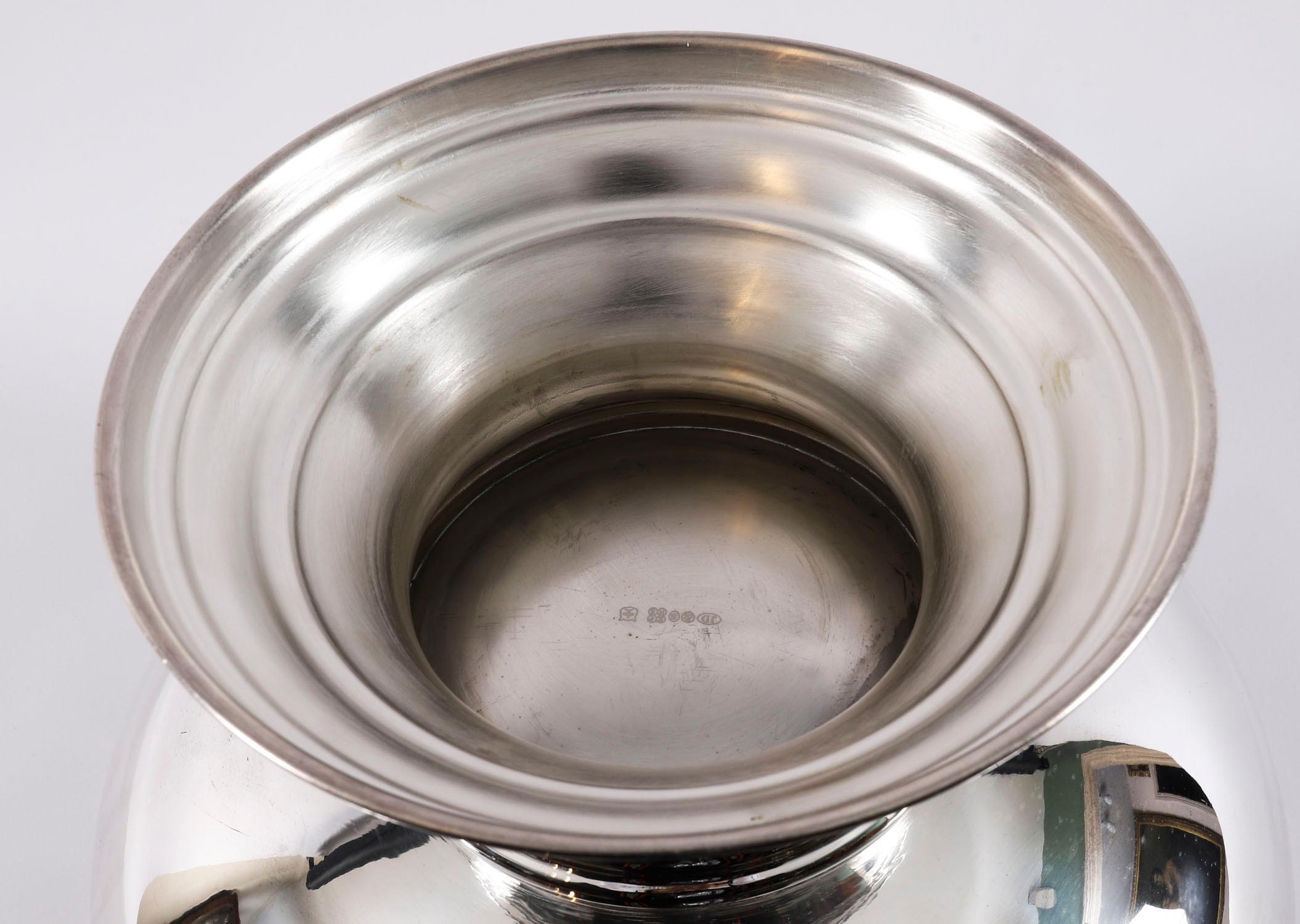 Vintage Large Silver Plated Punch Bowl Champagne Cooler 20th Century For Sale 8