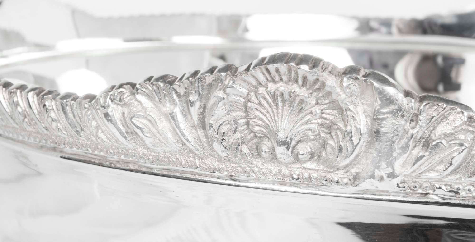 Vintage Large Silver Plated Punch Bowl Champagne Cooler 20th Century For Sale 1