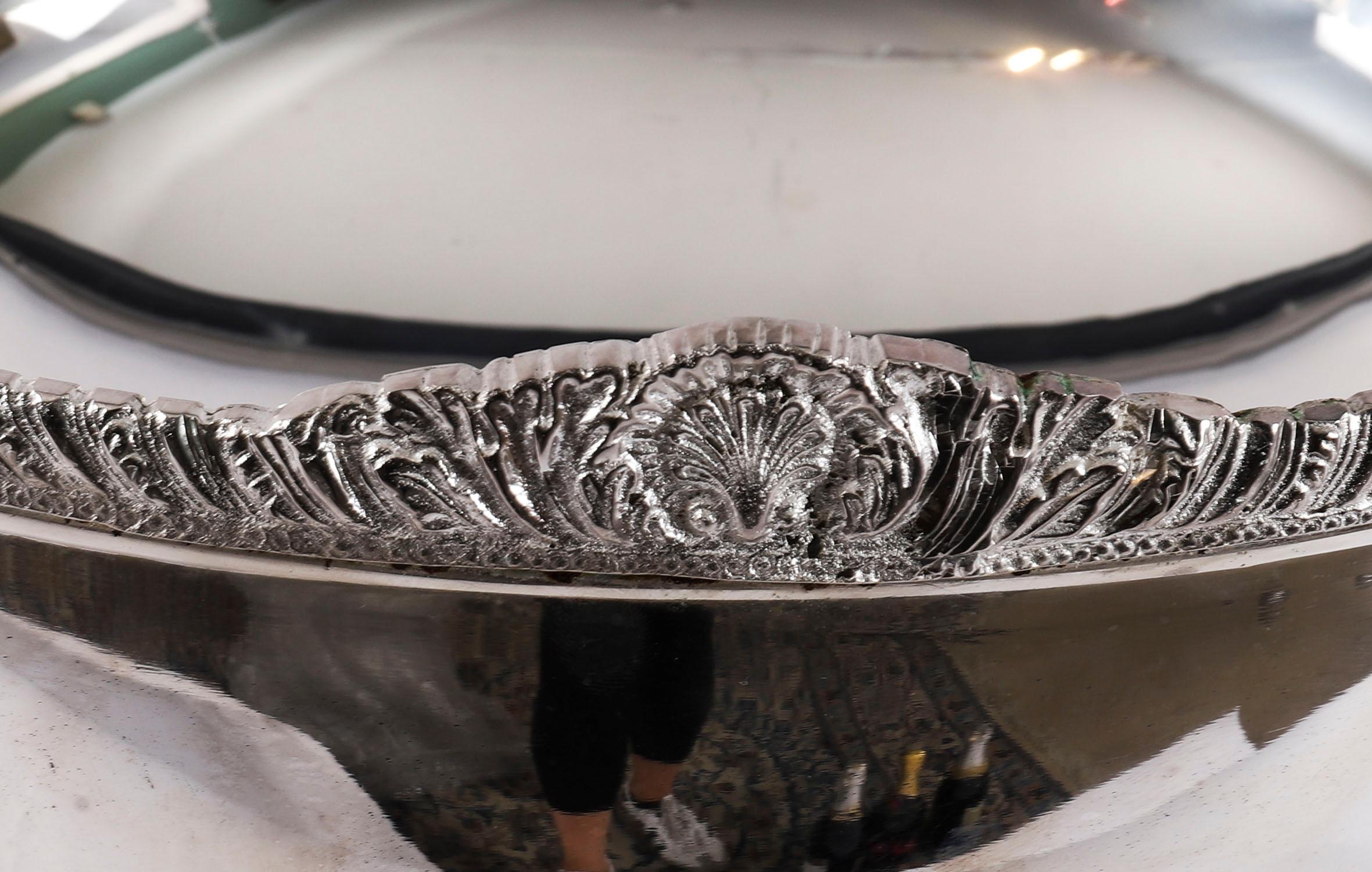 Rafraîchisseur à champagne et punch Bowl vintage en métal argenté 20ème siècle en vente 3