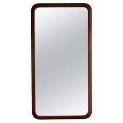 Vintage Large Size Teak Framed Mirror, Denmark 1960's