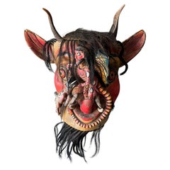 Vintage Large Size Wooden African Tribal Mask