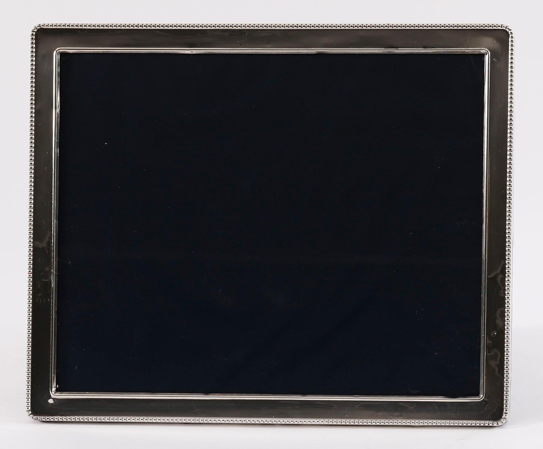 Vintage Large Sterling Silver Photo Frame London 20th C 30 x 24cm For Sale 5