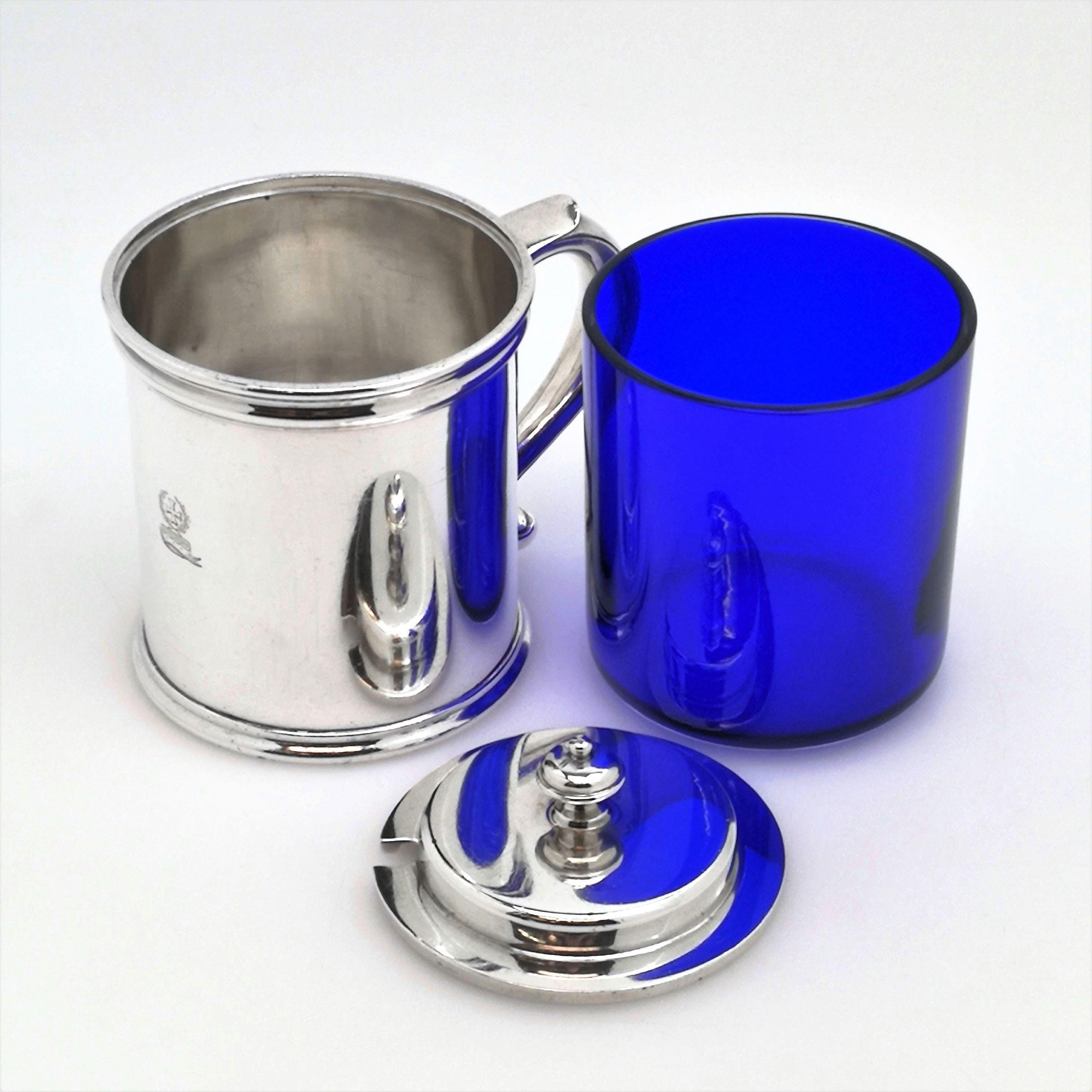 English Vintage Large Sterling Silver Preserve Jar / Condiment Server / Jam Pot 1934