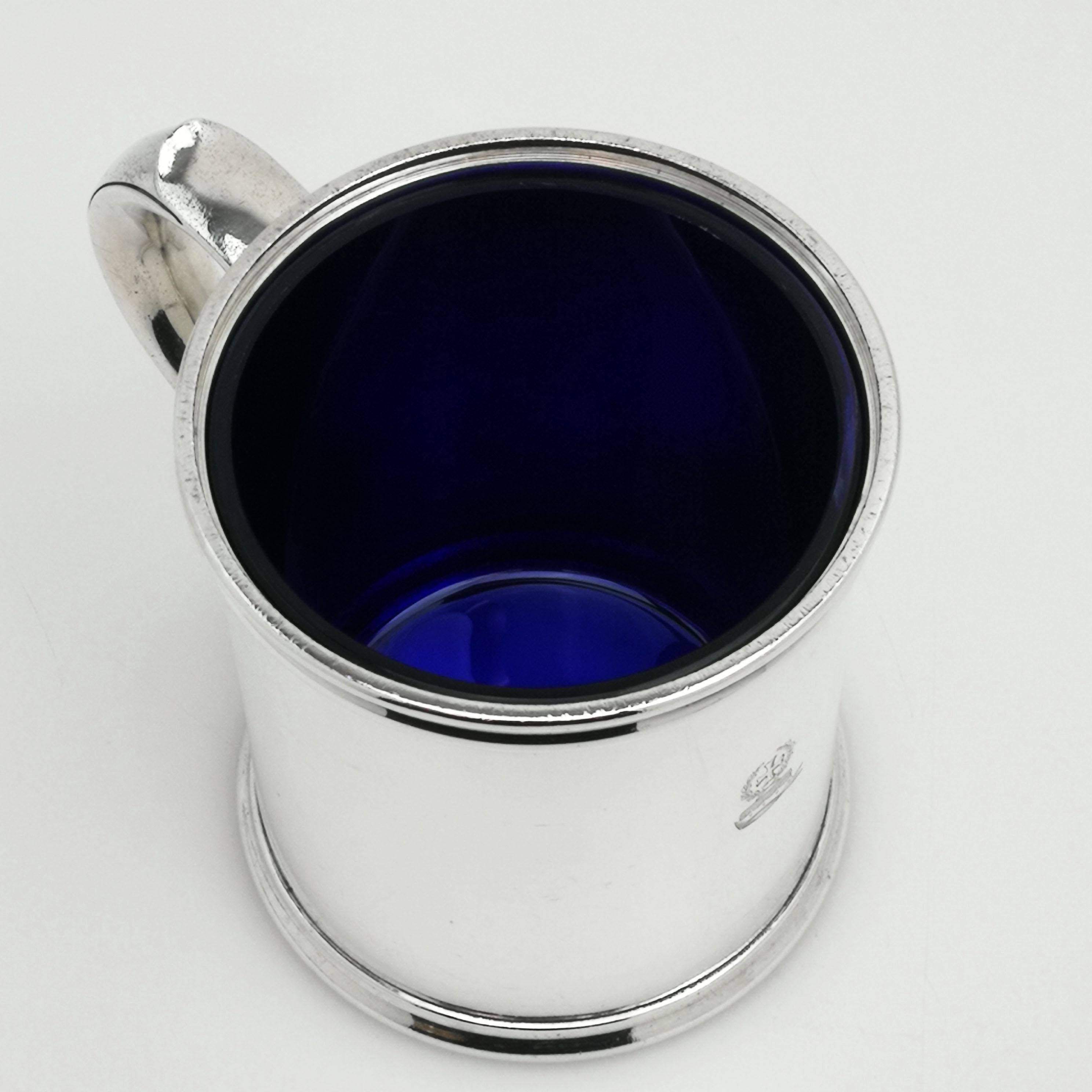 Vintage Large Sterling Silver Preserve Jar / Condiment Server / Jam Pot 1934 1