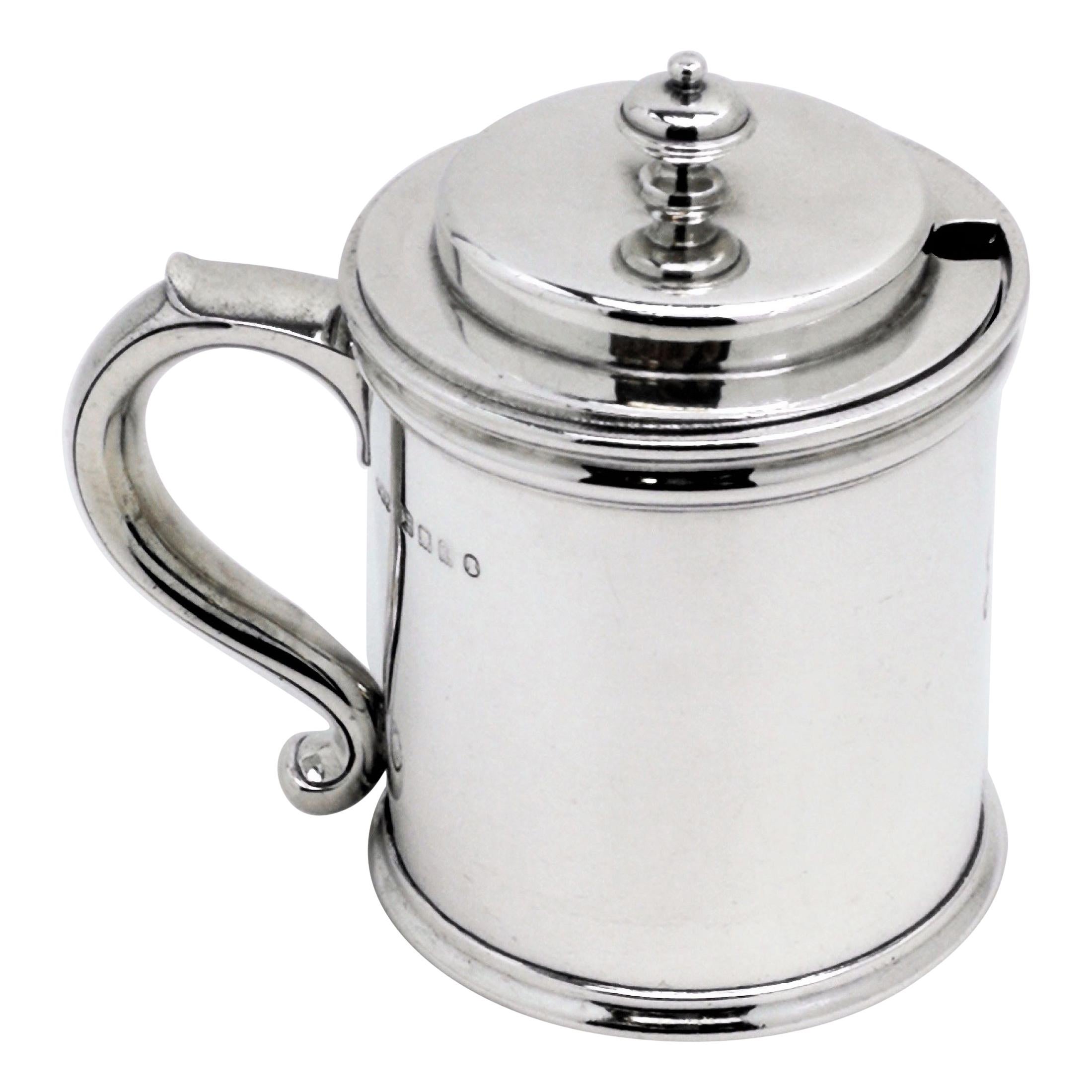 Vintage Large Sterling Silver Preserve Jar / Condiment Server / Jam Pot 1934