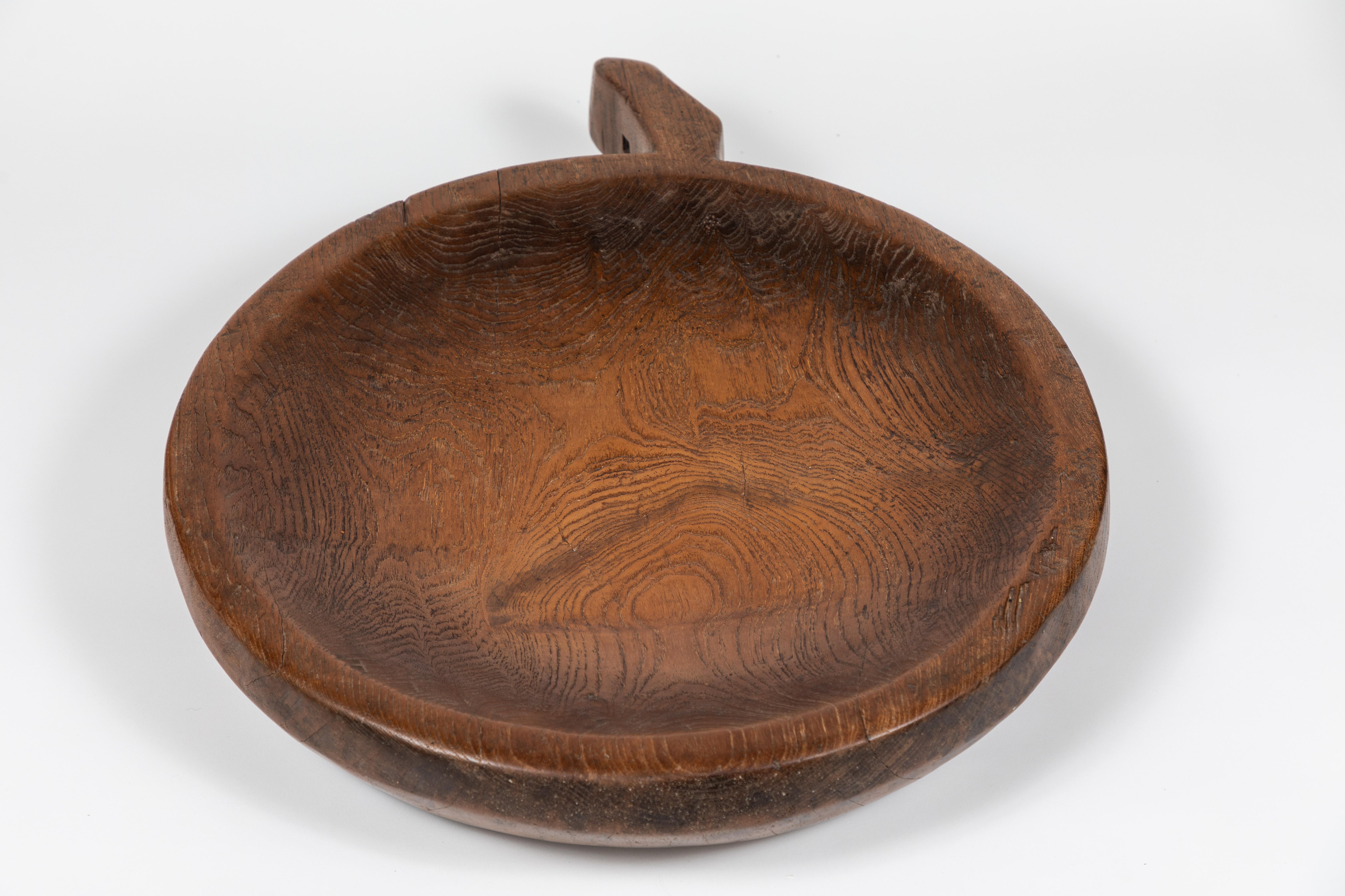 20th Century Vintage Large Sticky Rice Teak Tray from Thailand