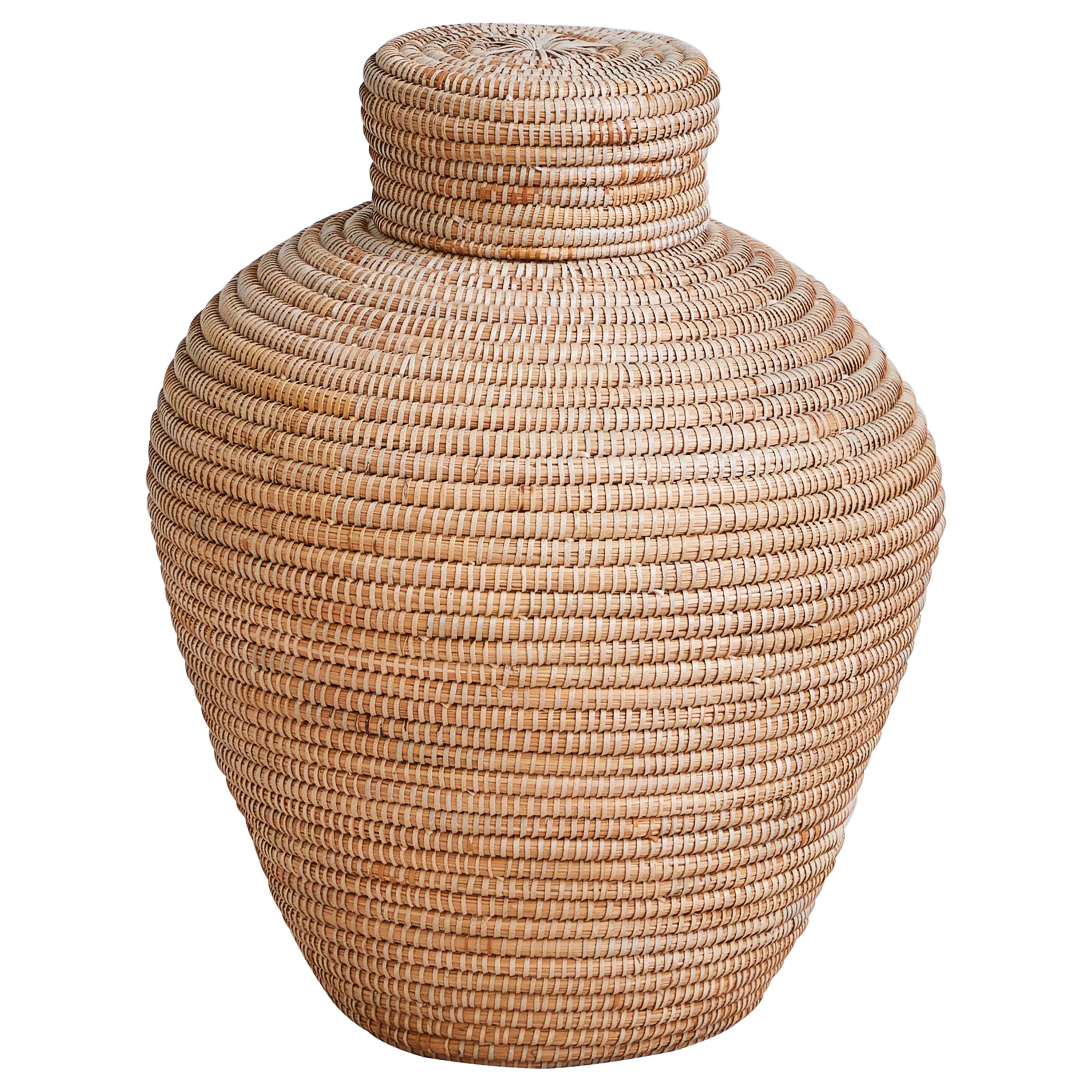 Pair of Japanese Bamboo Baskets at 1stdibs