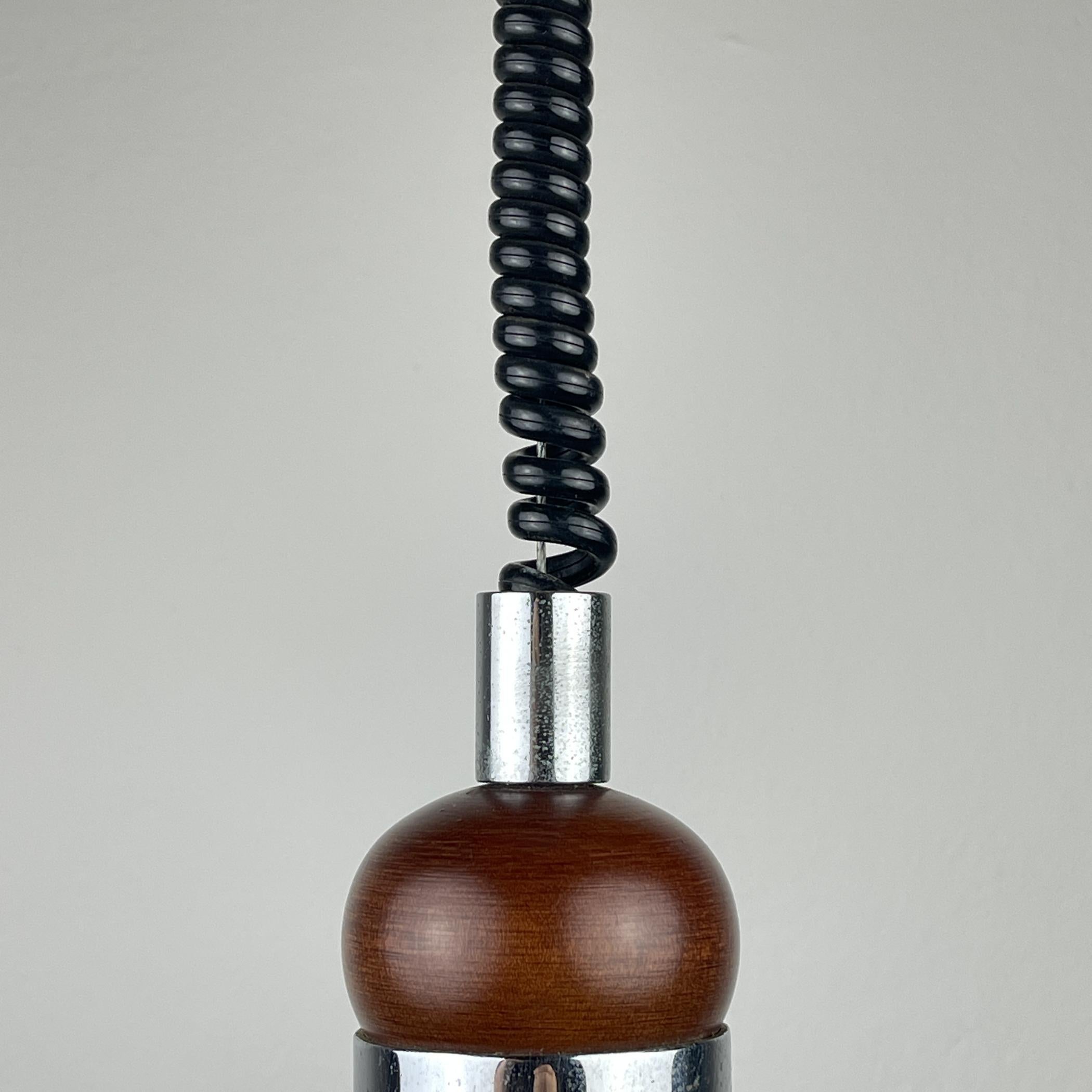 Vintage Large Swirled Murano Glass Pendant Lamp by Vistosi, Italy 1970s For Sale 12