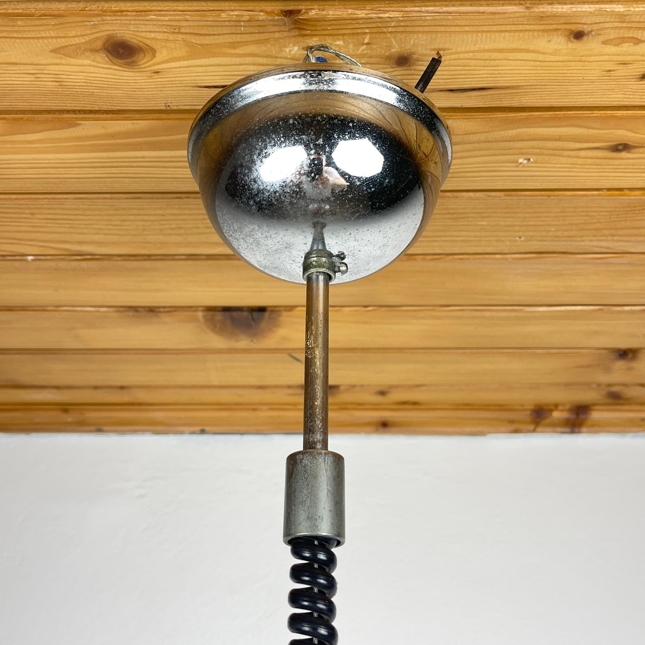 Vintage Large Swirled Murano Glass Pendant Lamp by Vistosi, Italy 1970s For Sale 13