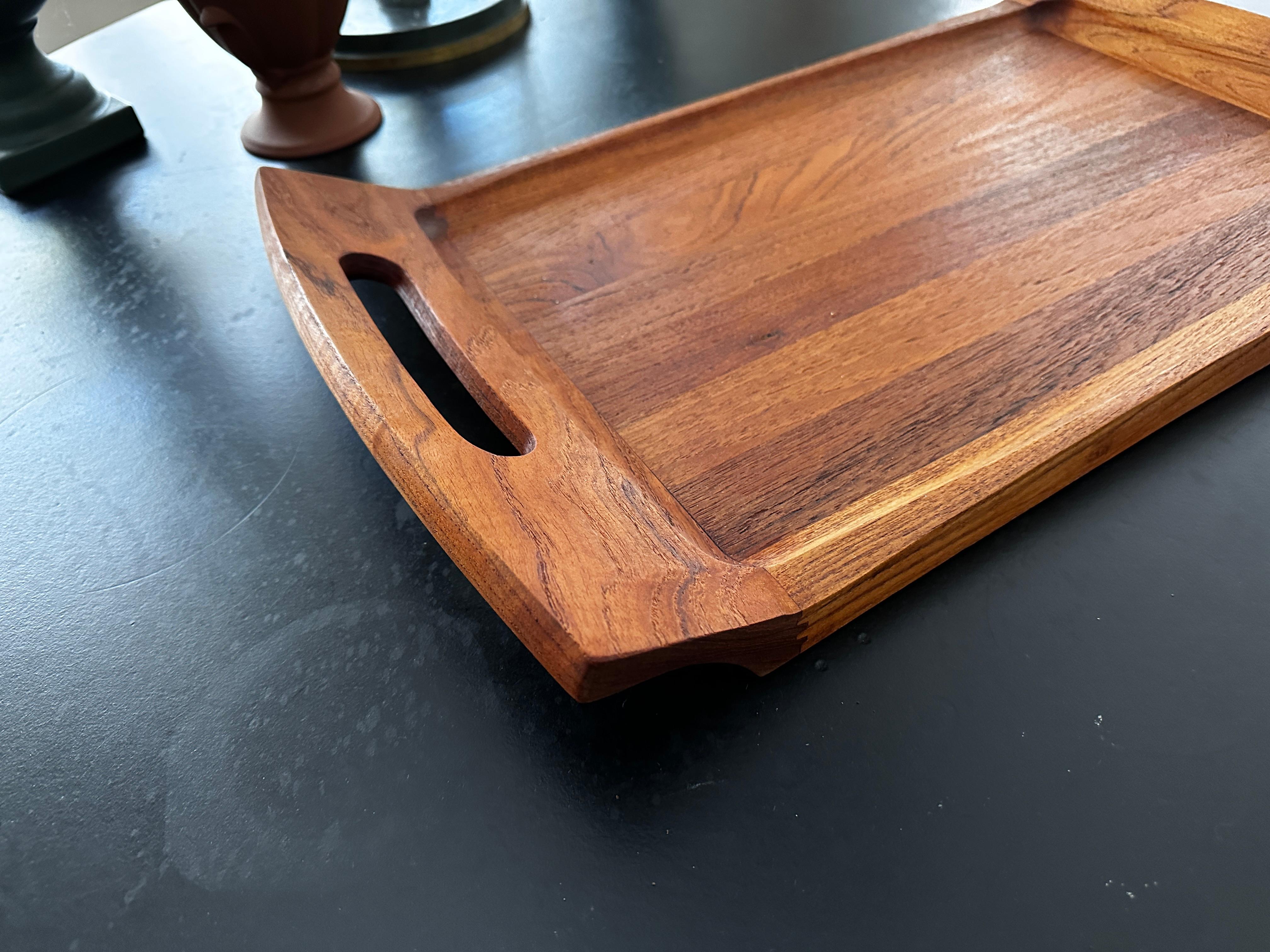 Hand-Crafted Vintage Large Teak Tray Designed By Jens Quistgaard For Dansk For Sale