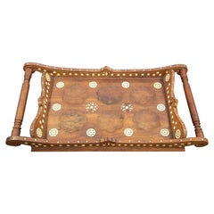 Vintage Large Teak Wood with Bone inlay Made in India