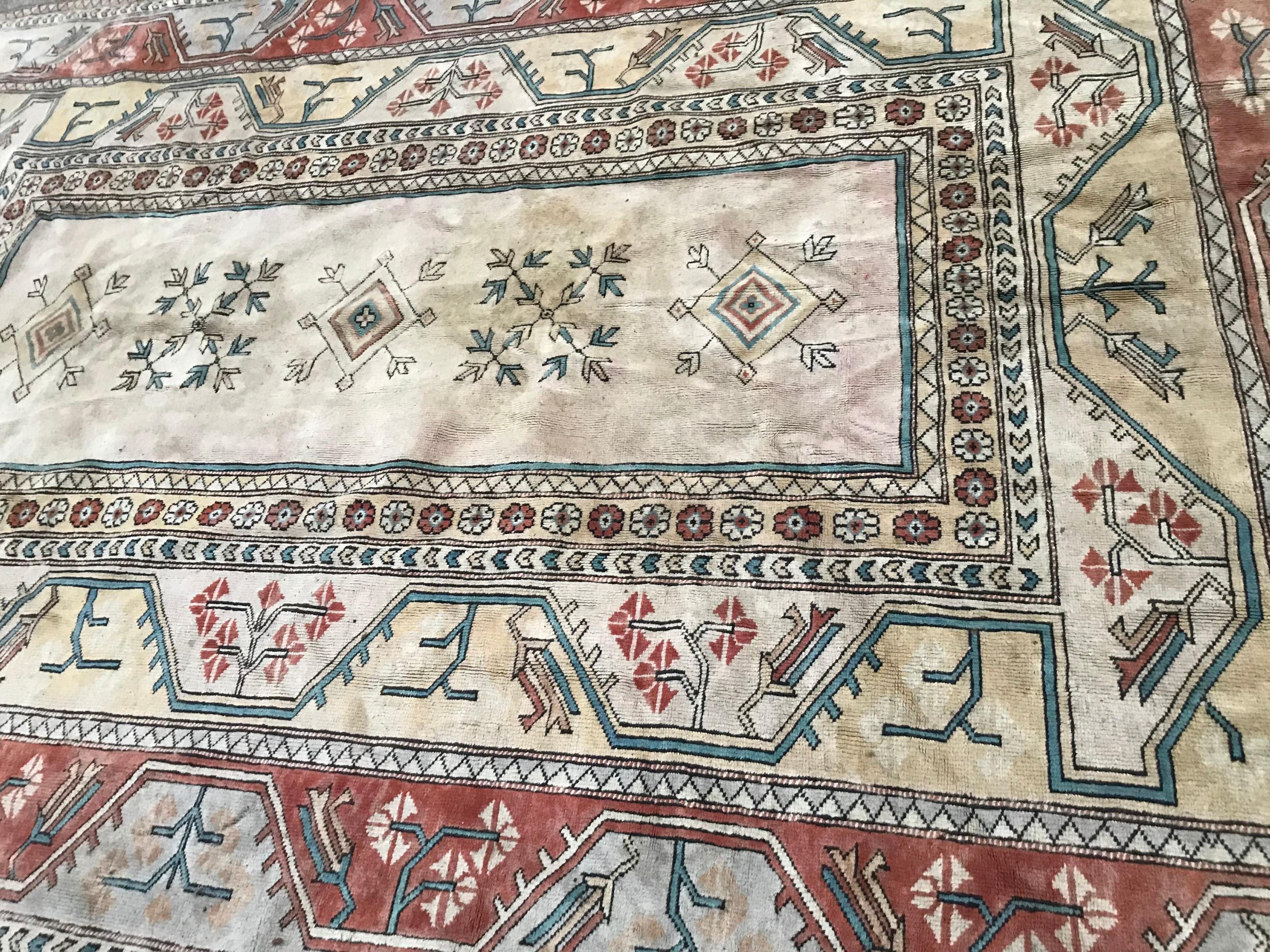 Großer türkischer Kars-Teppich, Vintage im Angebot 4