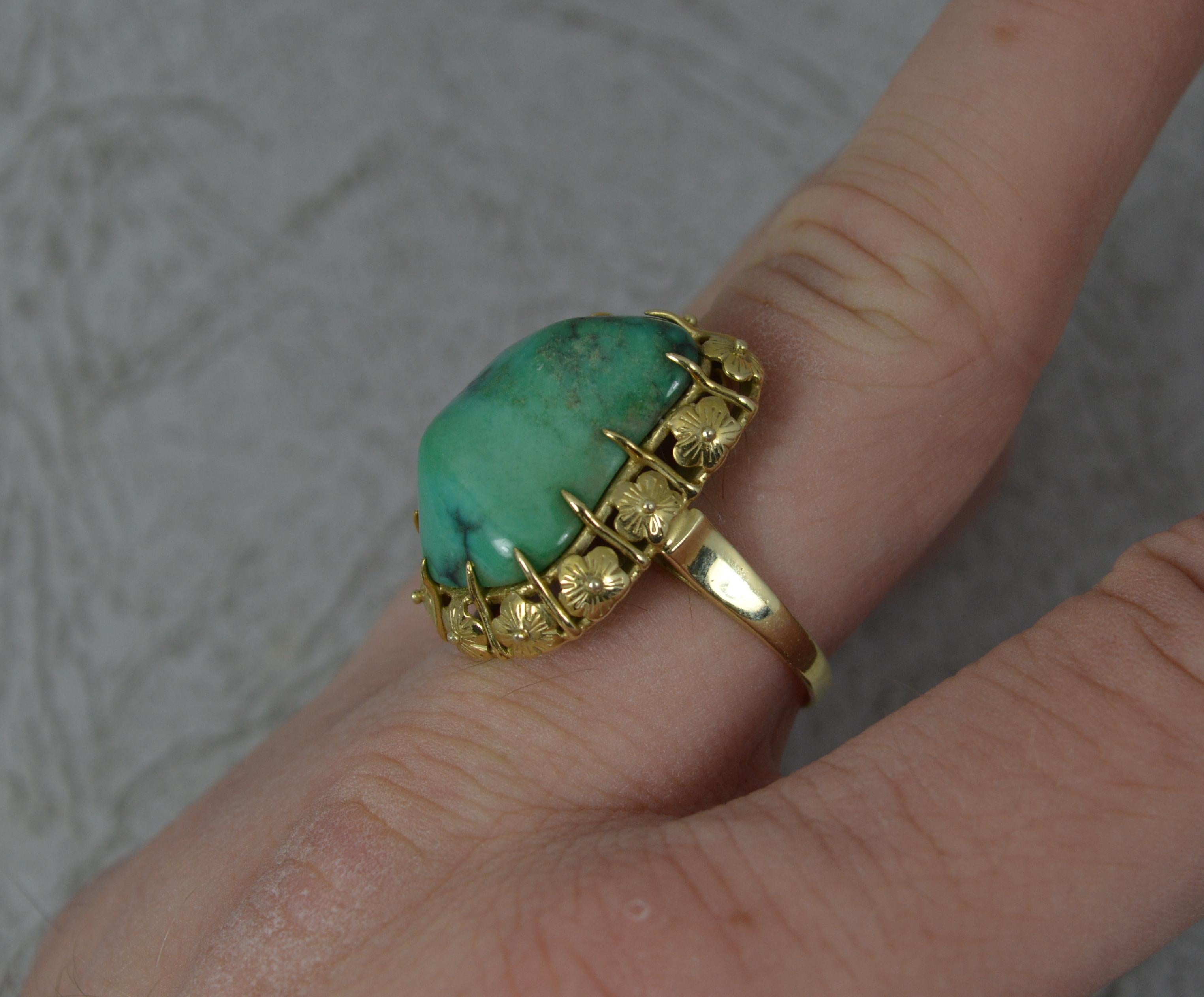 vintage large turquoise ring