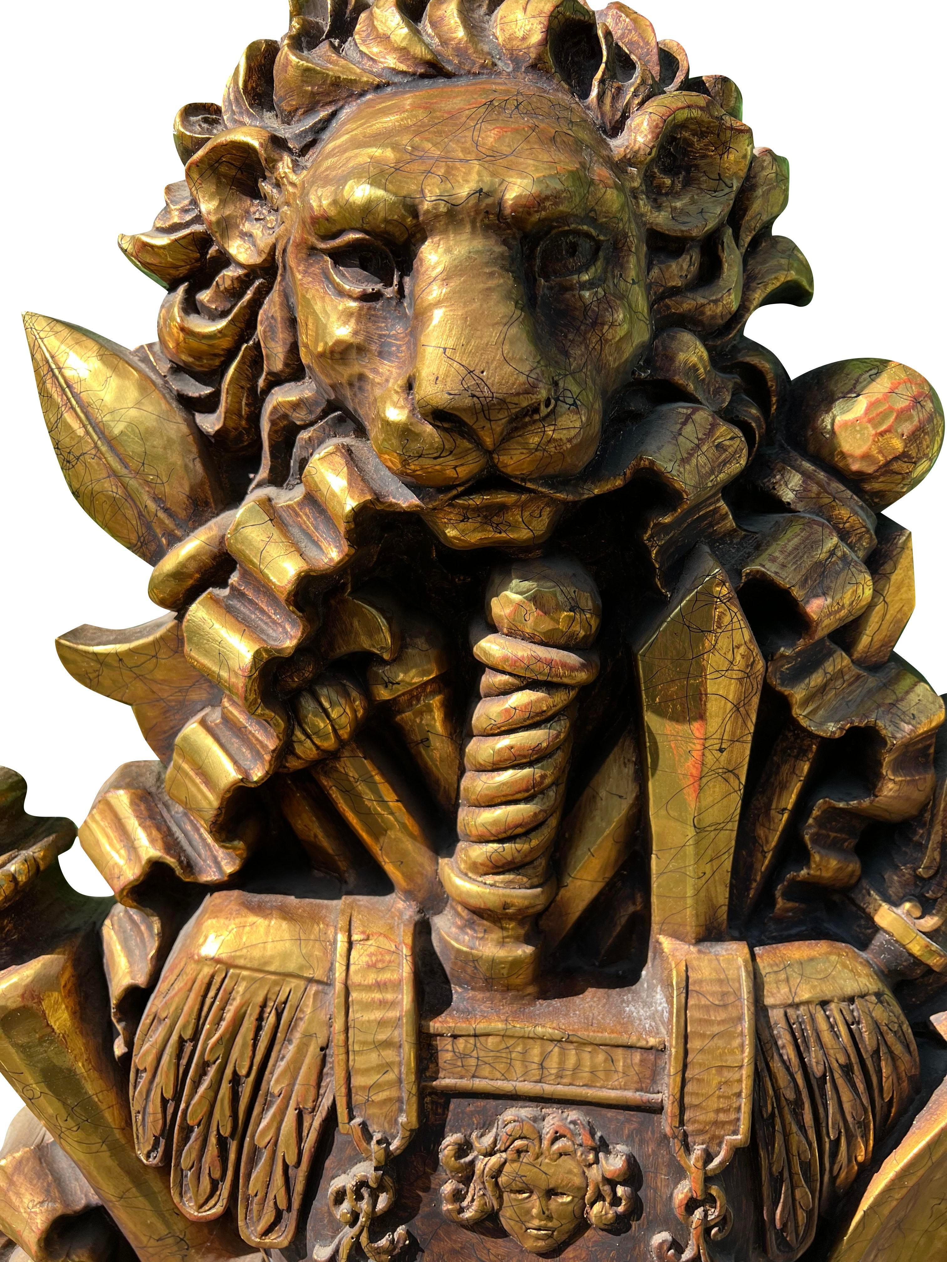 Vintage Medieval Lion Knight Sword Sculpture

Crafted in a resin style, this piece depicts a fierce lion knight wielding a sword, capturing the essence of medieval chivalry. The sculpture's intricate details and dramatic pose create a captivating