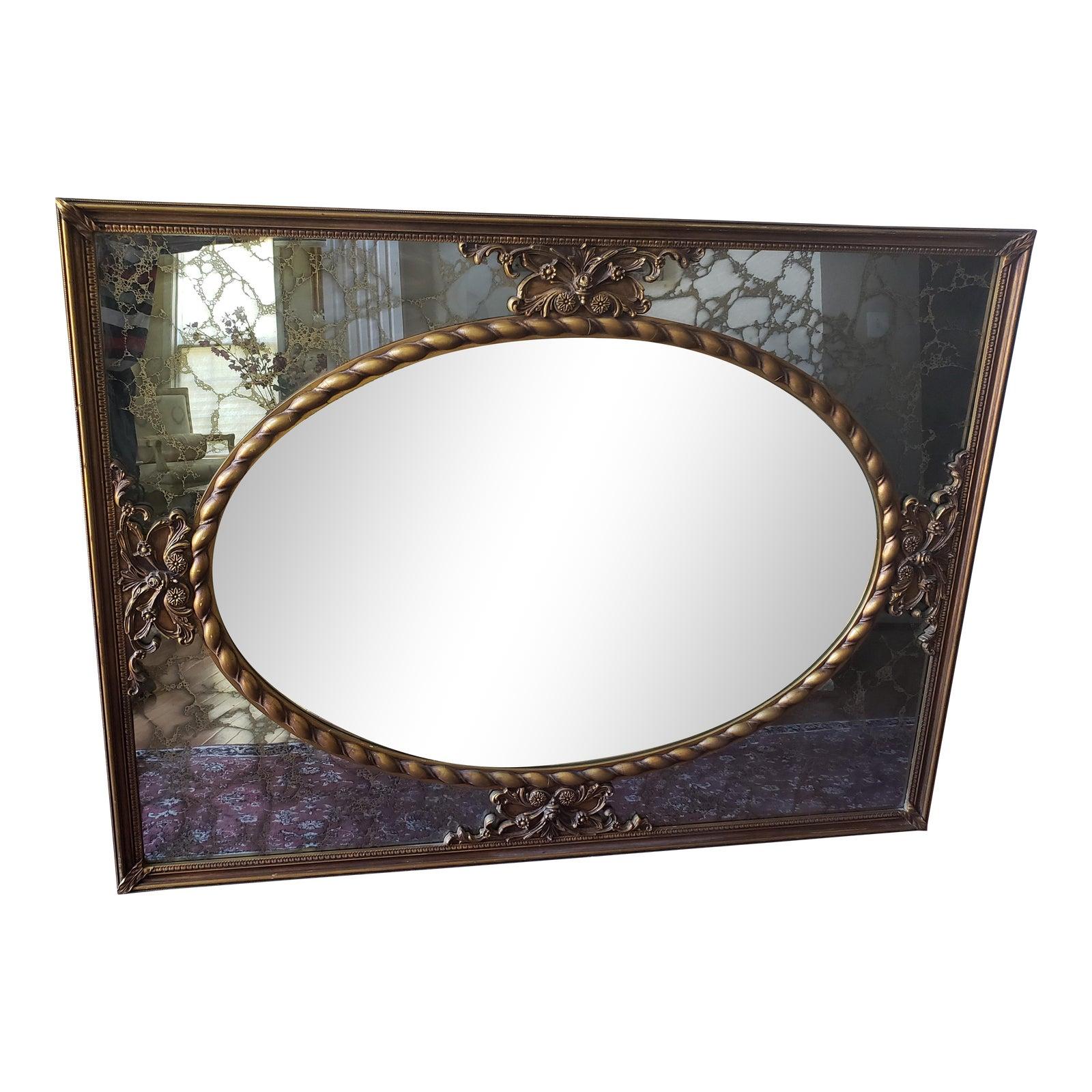Vintage Large Wall Mirror For Sale