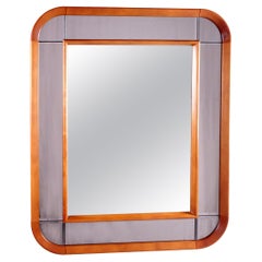 Vintage Large Wall Mirror with Beautiful Teak Accents, 60s