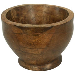 Vintage, Large Wooden Bowl in Walnut or Teak