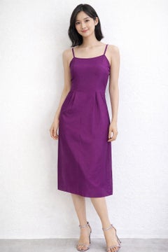 Vintage fine anni '50, abito in cotone viola Bolero Set guaina cocktail Eleg