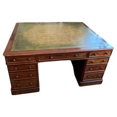 Vintage Late 19th Century Antique English Partner’s Desk