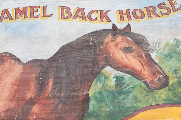 Vintage Late 19th Century Canvas Circus Carnival Midway Folk Art