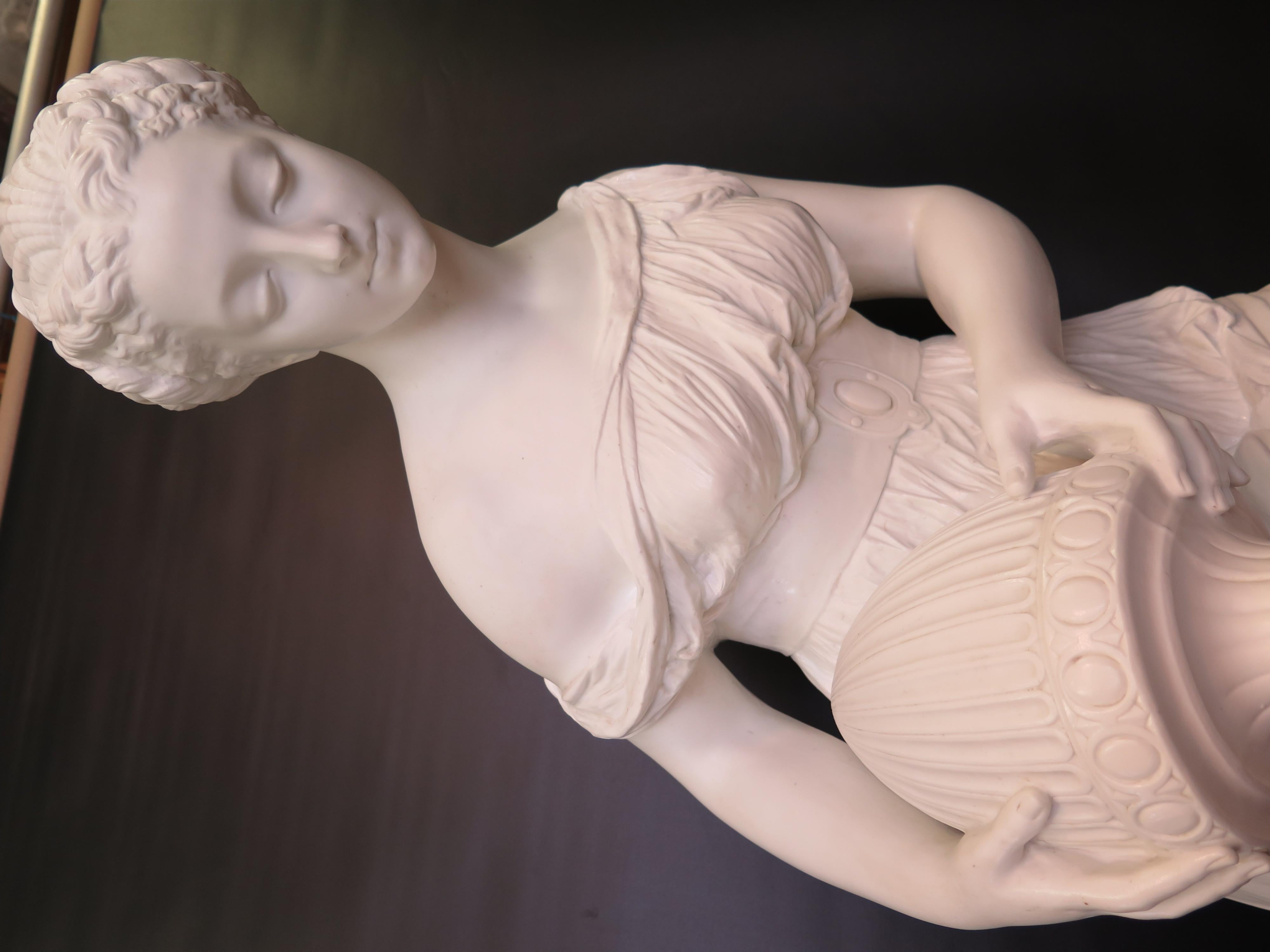 Classical Greek Vintage Late 19th Century Large Porcelain Figural Sculpture