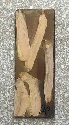 Arte abstracto vintage de finales del siglo XX- Firmado