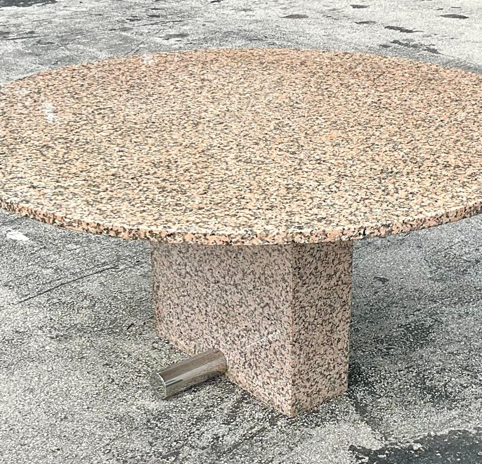 Vintage Late 20th Century Contemporary Granite Dining Table 5