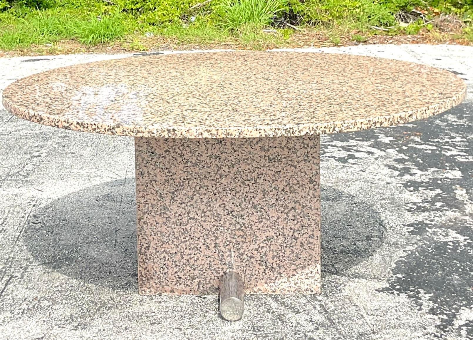 Vintage Late 20th Century Contemporary Granite Dining Table 2