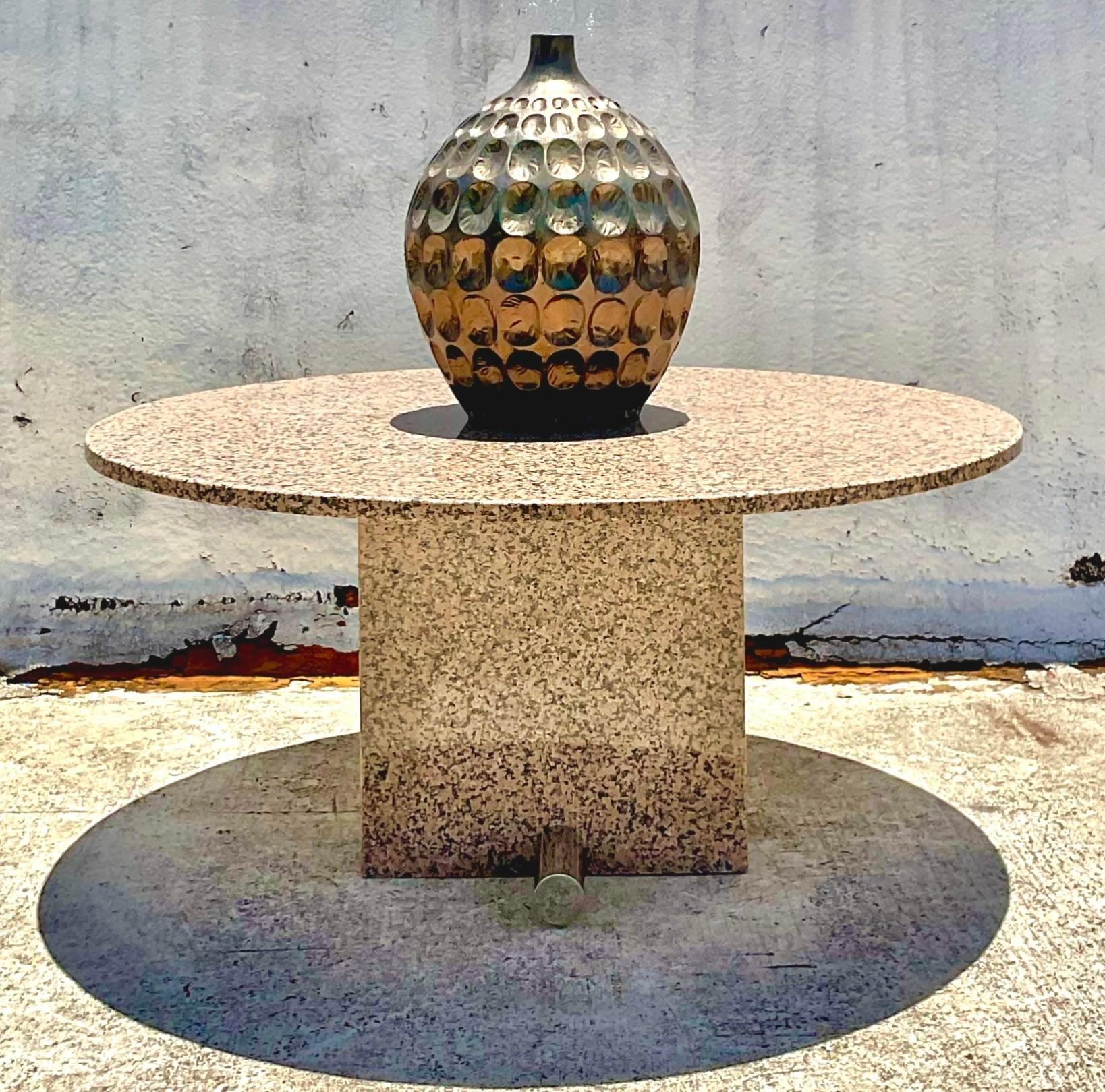 Vintage Late 20th Century Contemporary Granite Dining Table 3