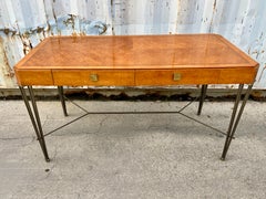 Vintage Late 20th Century Inlaid Writing Desk by Hickory & White Furniture.
