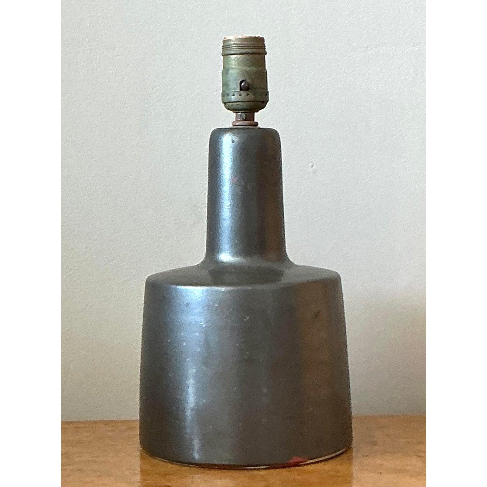 American Vintage Late 20th Century Martz Ceramic Lamp For Sale