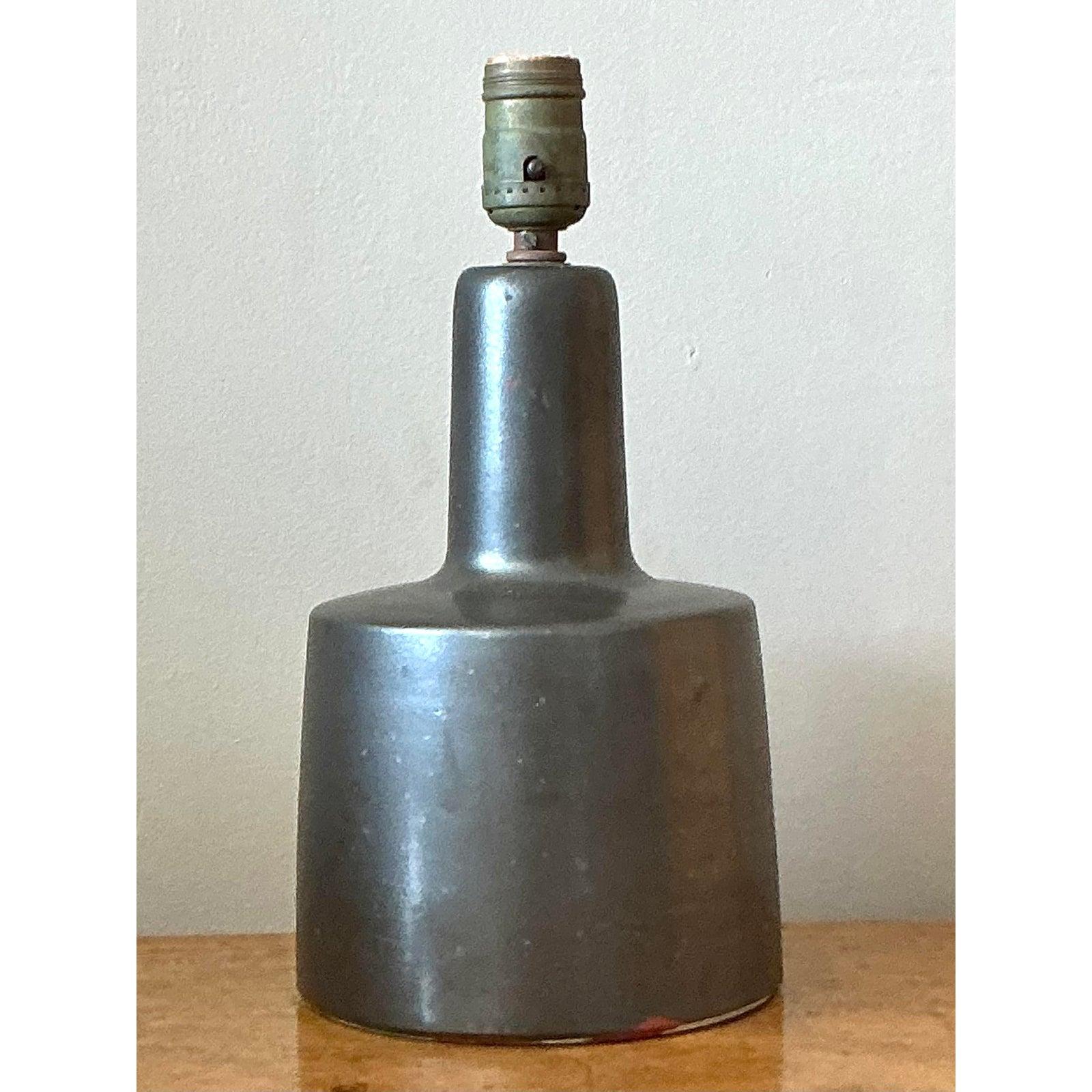Vintage Late 20th Century Martz Ceramic Lamp In Good Condition For Sale In West Palm Beach, FL