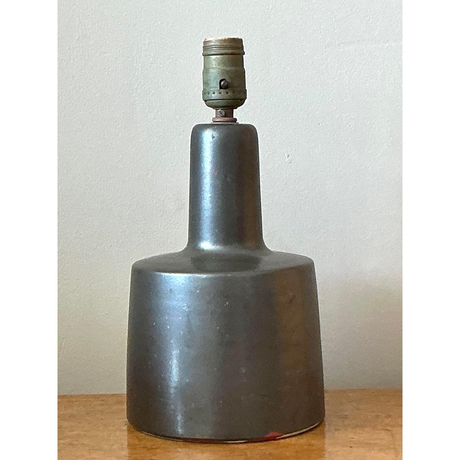 Pottery Vintage Late 20th Century Martz Ceramic Lamp For Sale