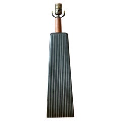 Vintage Late 20th Century Martz Pinstripe Lamp