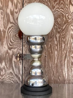 Vintage Late 20th Century Postmodern Chrome Table Lamp